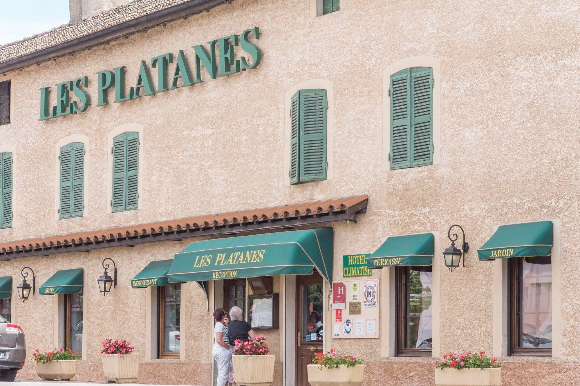 Logis Hotel Les Platanes Reyssouze Екстериор снимка